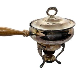 Vintage Silver Plate Chafing Dish Set, Made in Canada